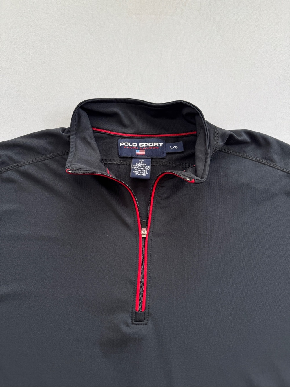 Vintage 90s Polo Sport Ralph Lauren 1/4 Zip Pullover - Made in USA - Men's L